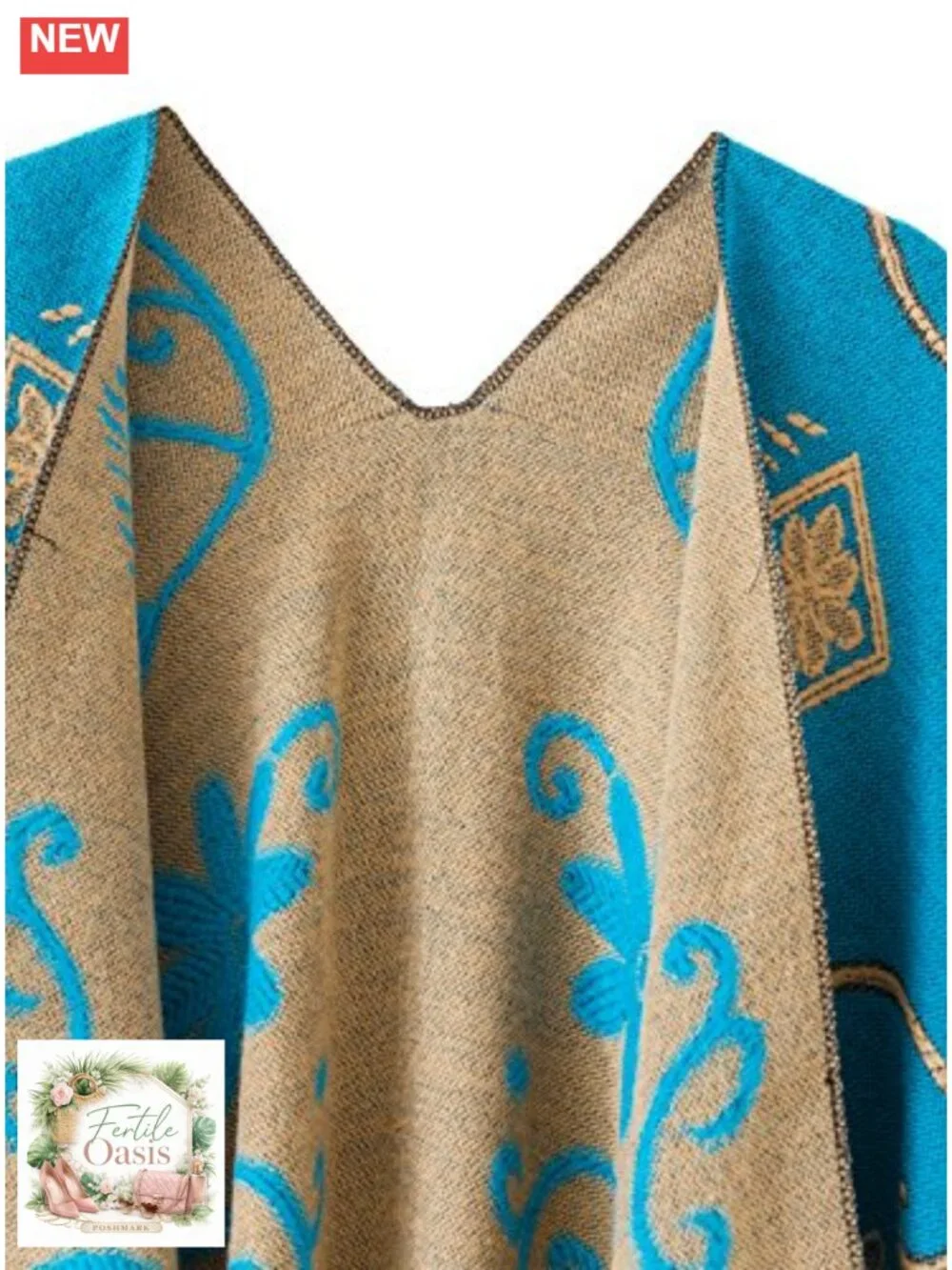 Bohemian Fringe Tassel Poncho Shawl Cape Wrap for Women